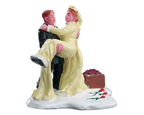 LEMAX Personaggi Sposi "Just Married" in resina H6.9x7x4.8 cm