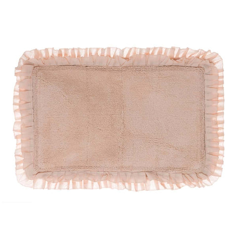 Blanc Mariclò Tappeto bagno in cotone rosa con doppia gala "Bagno Chiaro" 50x80 cm - Angelica Home Stabia