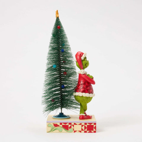 Figurine Grinch Enesco Jim Shore avec sapin de Noël, H 26,5 cm