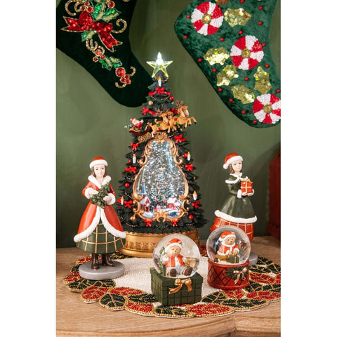 Figurine d'arbre de Noël Blanc Mariclò avec lumières LED 17 x 10 x H 35 cm