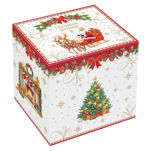 Easy Life Teiera di natale in porcellana + box "Christmas Heritage" 900 ml