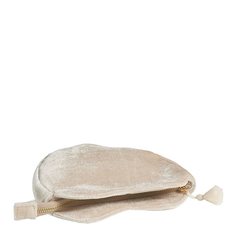 Mathilde M Pochette Cuore effetto Velluto ècru 20x23x4 cm