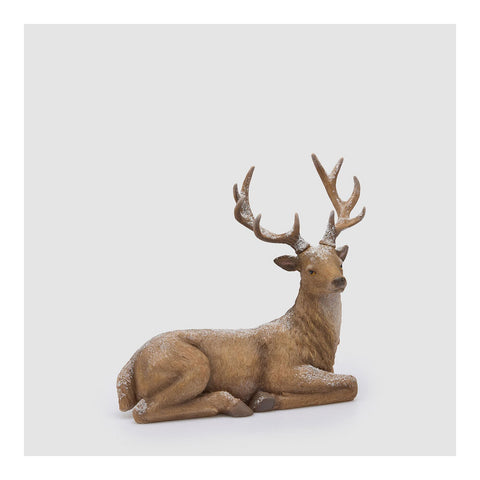 EDG Enzo de Gasperi Decoro renna statuina di natale in poliresina 42x18xH36 cm