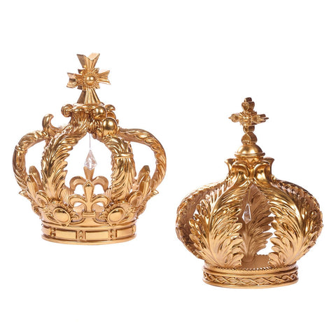 OPEN ORNAMENTAL DISPLAY CROWN ASS/2 TT GLD 80CM