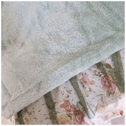 L'Atelier 17 Plaid con frill e tulle "Pliè" 130x160 cm 4 varianti(1 unità)