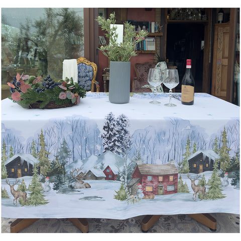 L'Atelier 17 Nappe de Noël "Rovaniemi &amp; Magic" 155x220 cm 2 variantes (1pc)