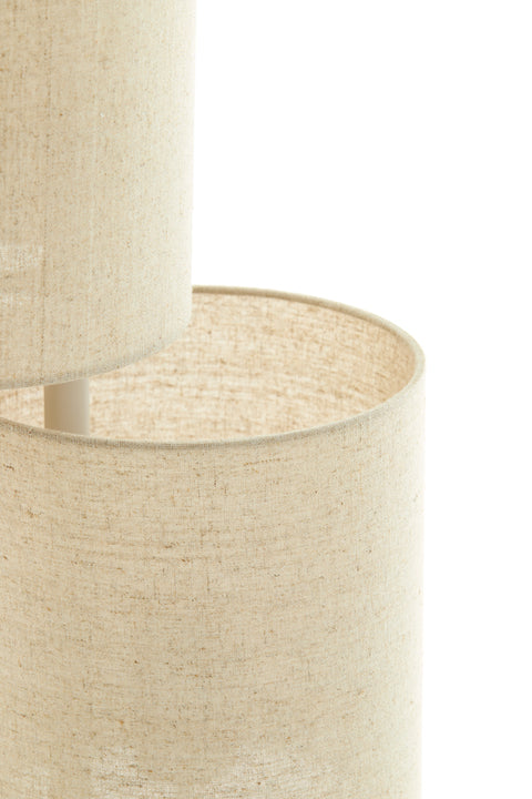 Light & Living Lampada da terra in tessuto beige "Benigno" D32xH155.5 cm