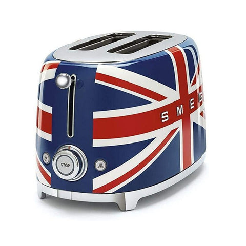 SMEG 2 Slice Toaster Stainless Steel White Red Blue 950W TSF01UJEU 
