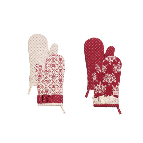FABRIC CLOUDS Oven glove FAVOLE 2 variants Christmas patterns 30x19cm
