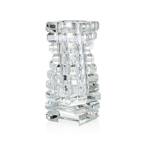 EMO' ITALIA Vaso spirale ghiaccio in cristallo made in italy 14X14X24,5 cm