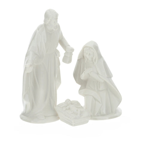 HERVIT Décoration de Noël set 3 pièces Nativité Sainte Famille en porcelaine 20cm