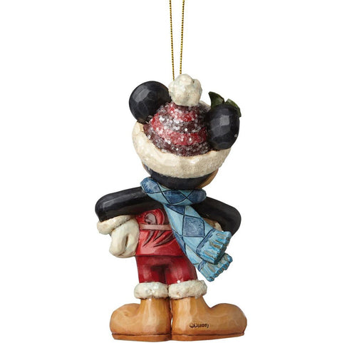 Enesco Disney Décoration d'arbre à paillettes Mickey Mouse en résine Jim Shore