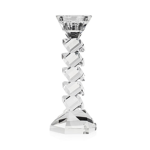 EMO' ITALIA Candlestick in transparent crystal made in Italy 8,5xH20 cm