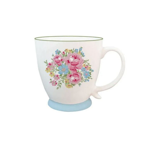 ISABELLE ROSE MARIE ROSE Shabby chic white porcelain cup with roses IRPOR061
