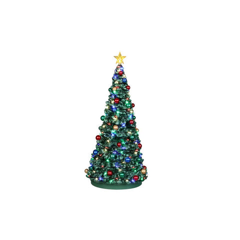 Sapin de Noël LEMAX avec lumières Construisez votre village "Outdoor Holiday Tree" 4,5 V