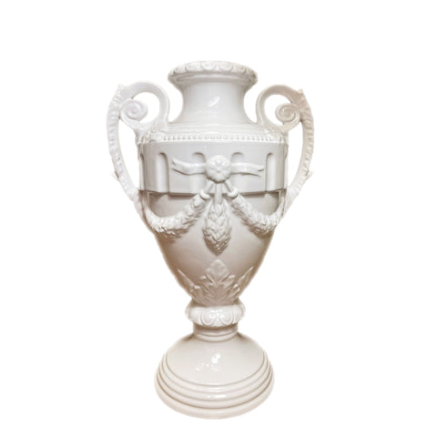 THE ART OF NACCHI Vase décoratif Centre de table porte-fleurs IMPERO blanc 45x27 cm