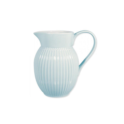 GREENGATE Decorative jug with light blue ALICE porcelain handle L 1,5 H 18,5x13,5 cm