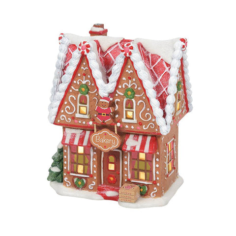 Department 56 Illuminated building S-Gingerbread bakery "North Pole Village"