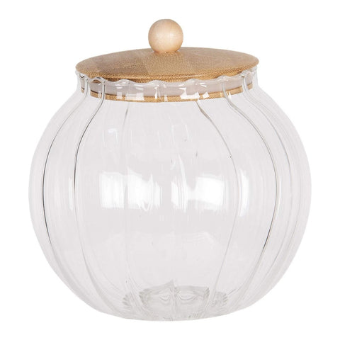 CLAYRE &amp; EEF Glass jar with lid Ø13 cm H14 cm 6GL2418L