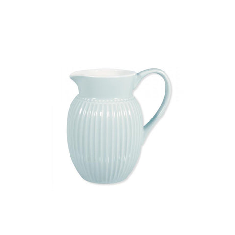 GREENGATE Decorative jug with light blue ALICE porcelain handle L 0,5 H 10x13 cm