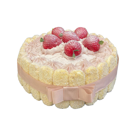 I DOLCI DI NAMI Pavesini gâteau aux fraises petit gâteau synthétique Ø16 H12 cm
