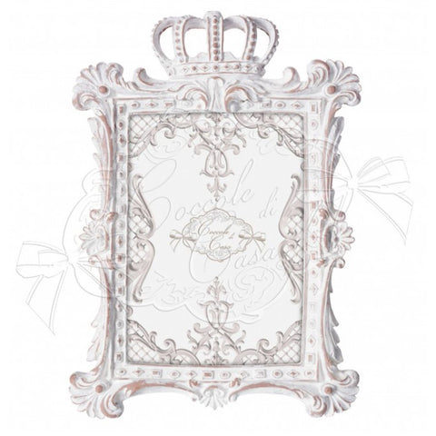 Coccole di Casa Shabby antique resin frame "Crown" 3 variants (1pc)