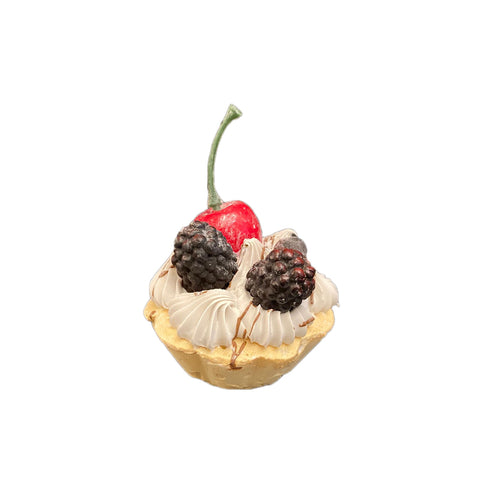 I DOLCI DI NAMI Fruit tart with blackberries homemade sweet decoration Ø7 H5cm