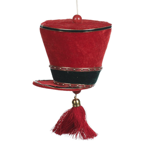 GOODWILL Décoration Décoration de sapin de Noël Chapeau de soldat rouge noir 20 cm