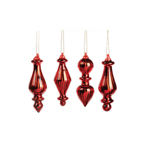 GOODWILL Christmas tree decoration glass pendant 4 variants red 12 cm(1pc)