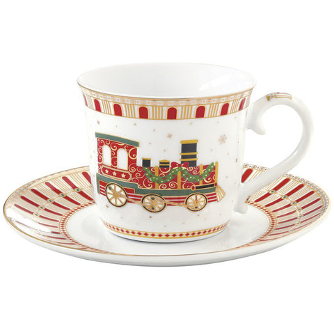 EASY LIFE "POLAR EXPRESS" porcelain Christmas tea cup and saucer 200 ml