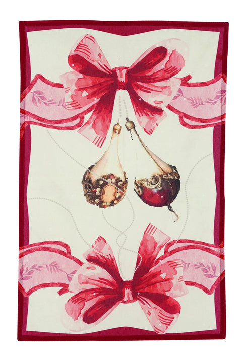BLANC MARICLO' PERLE DI NATALE Red Christmas towel 50x80 cm A29720