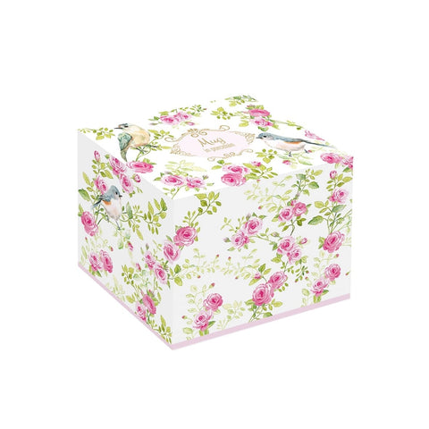 EASY LIFE Mug en porcelaine dans une boîte de couleur SPRING TIME blanc avec des fleurs 300 ml