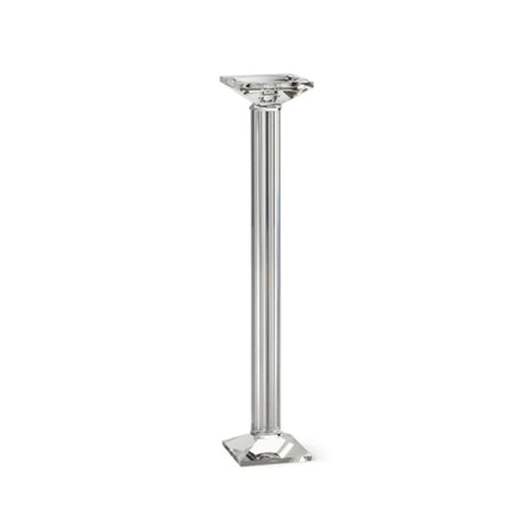 HERVIT Clear crystal column candle holder and gift box h46 cm