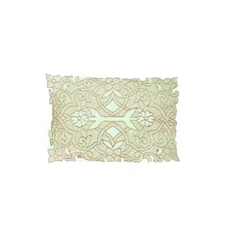 BLANC MARICLO' Set 2 placemats in linen with lace DANAE beige 35x50 cm