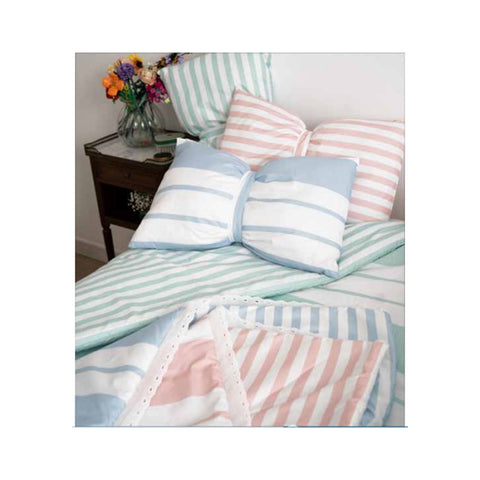 L'ATELIER 17 Spring quilt for single bed, summer striped quilt in microfiber, "Stripes" Shabby Chic 180x260 cm 3 variants