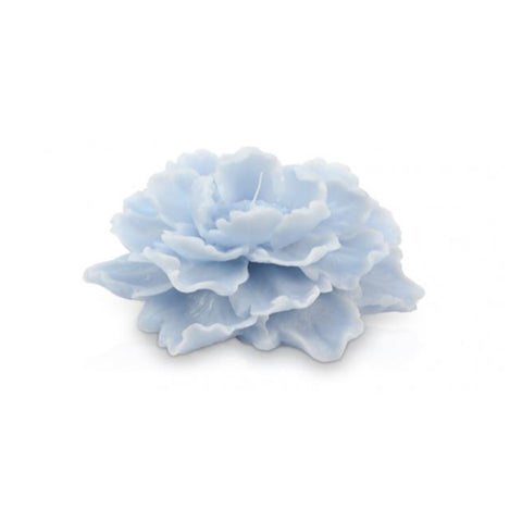 CERERIA PARMA Bougie Dahlia medium bougie décorative en cire bleue Ø16 H7 cm