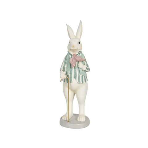 CLAYRE & EEF Decorazione coniglio ragazzo bianco 12x9x31 cm 6PR3145