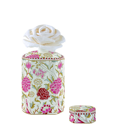 EASY LIFE Diffuseur de parfum d'ambiance porcelaine fleurs roses 400 ml R1195-WILP