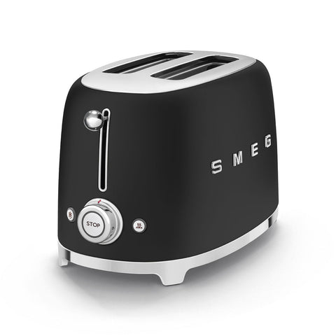 SMEG 2-slice toaster 50's style black stainless steel 950W 198x310 cm