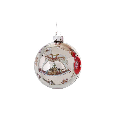 MAGNUS CADEAU Sphère à suspendre boule DELIGHT décoration pour sapin en verre Ø8 cm
