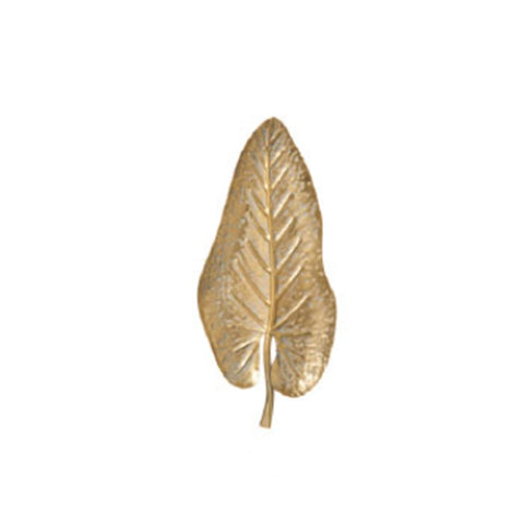 The art of Nacchi Golden leaf in wrought iron for home decoration 40x18x3 cm
