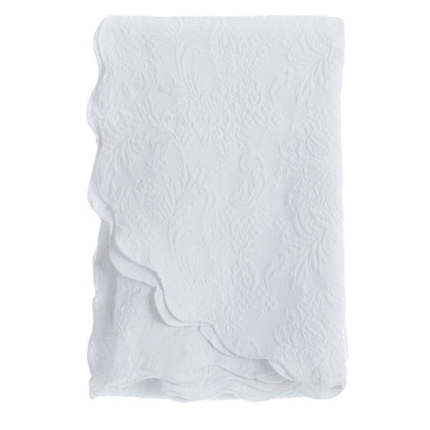 BLANC MARICLO' Boutis Couette simple ESMERALDA coton blanc 180x260 cm