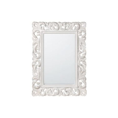 L'ART DI NACCHIWall mirror perforated white wood mirror 62x4,5x85cm