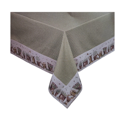 CLOUDS OF FABRIC Centerpiece tablecloth SECRET GARDEN green 100x100 cm SFO32922