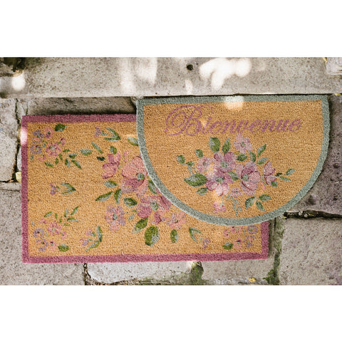 Nuvole di Stoffa Coconut doormat with flowers "Wendy" H45x75 cm