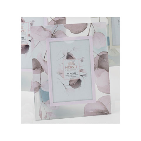 Hervit "Botanic" pink floral glass frame 18x22 cm