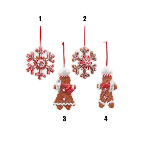EDG Marzipan biscuit decorations resin tree decoration 4 variants H11 cm