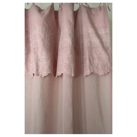 ATELIER17 Set of 2 curtain panels with "Regal" valance in linen 4 variants 140x290 cm