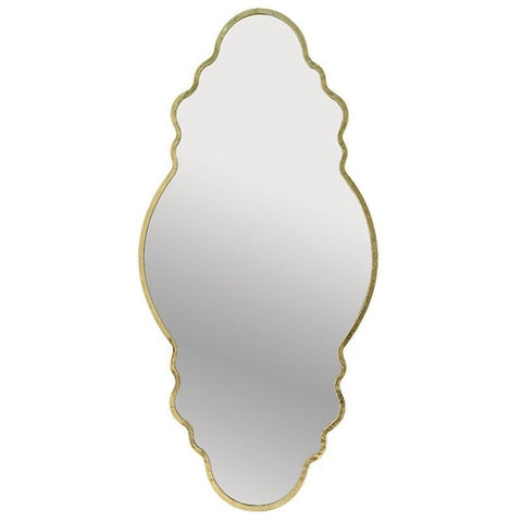 INART Decorative wall mirror with oval golden frame 56x3x120 cm