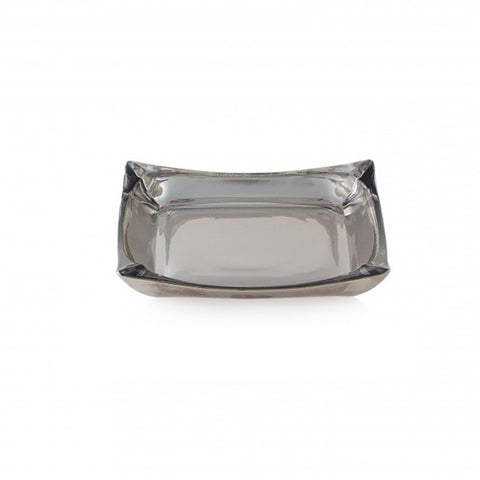 Emò Italia Pocket plateau petit plateau en verre gris fumé 16,5x16,5xh2 cm